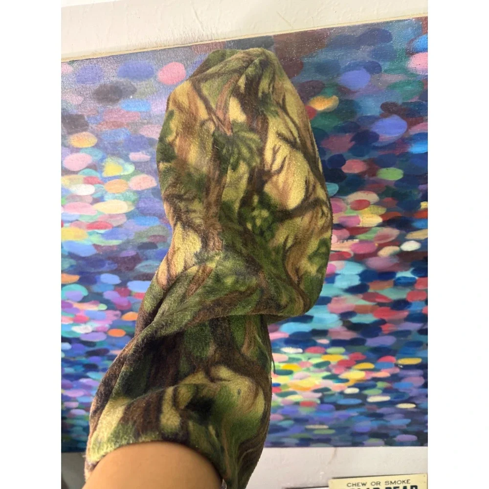 Mens Camouflage Fleece Hoodie Hooded Sweatshirt Woodland Print